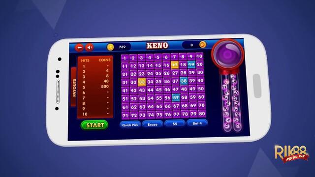 Cách chơi keno Rik88 đơn giản từ A - Z 4 Lựa chọn các con số may mắn ở sảnh Keno và đặt cược
